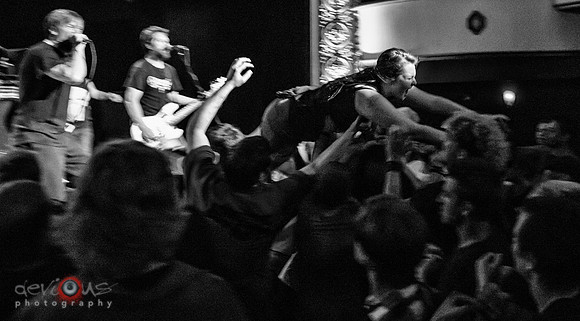 Stage dive at Black Flag