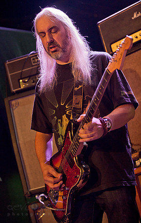 J Mascis, in front of his stack of Marshalls