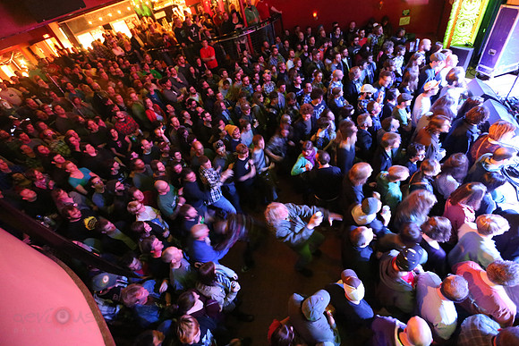 Sort-of mosh pit in the crowd