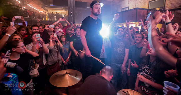 Royal Blood playing "Out of the Black" in the crowd