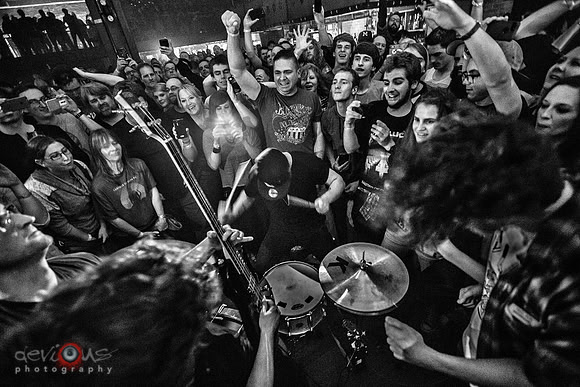 Royal Blood playing "Out of the Black" in the crowd
